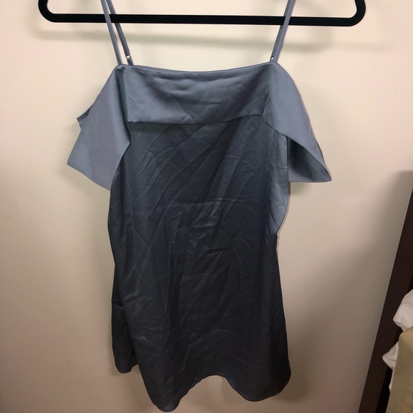 Light Blue Satin short dress - Picture 1 of 4